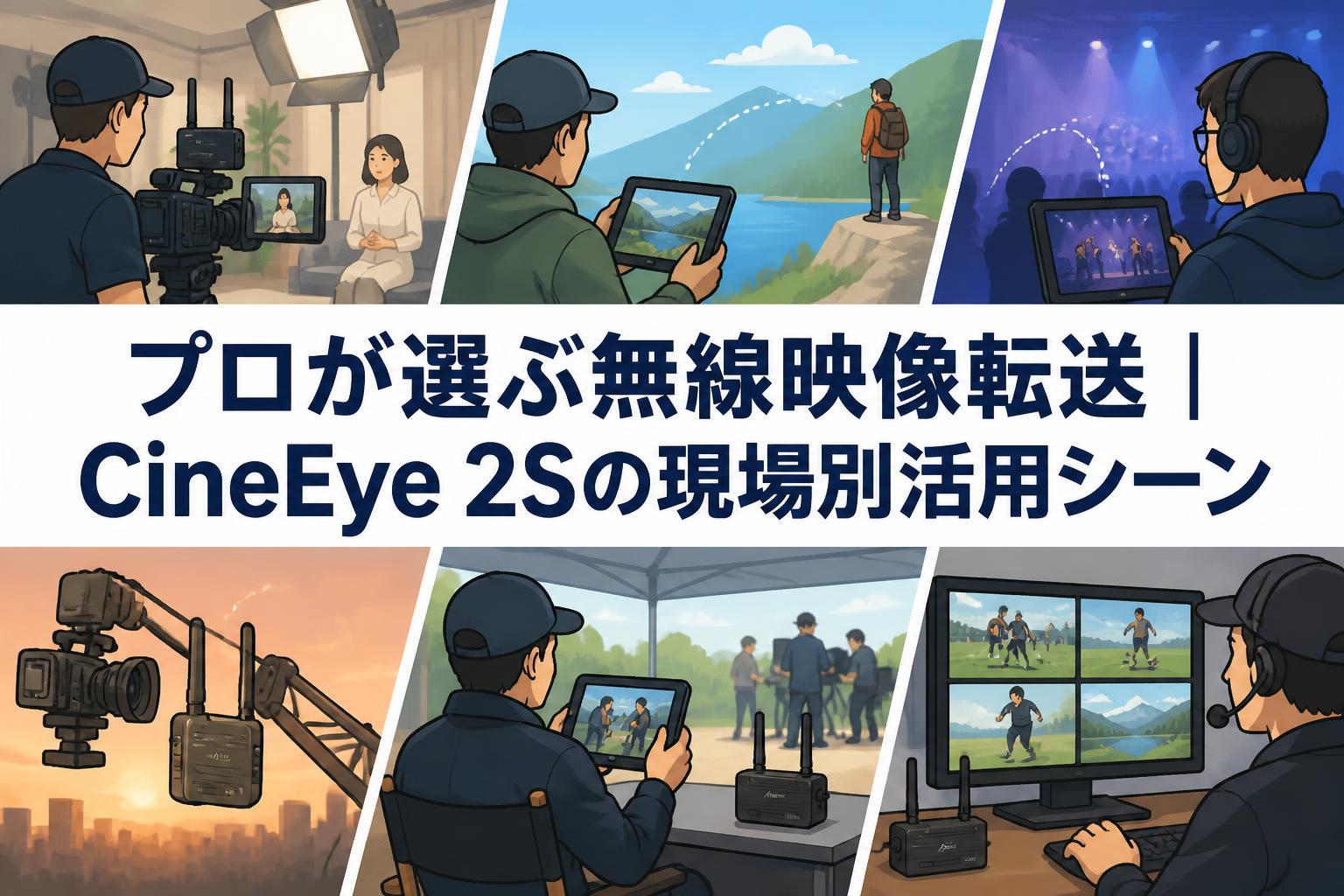プロが選ぶ無線映像転送｜CineEye 2Sの現場別活用シーン