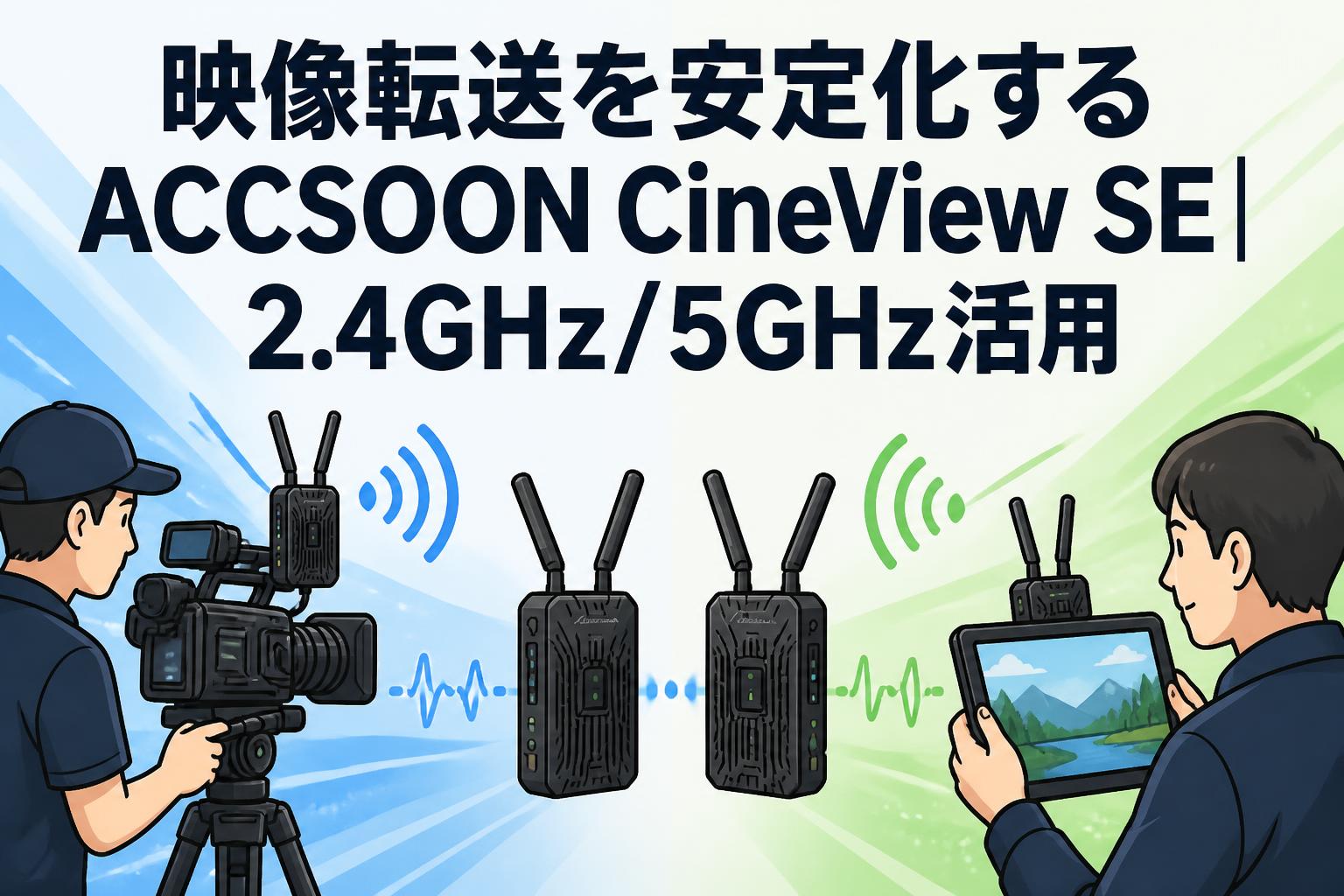 映像転送を安定化するACCSOON CineView SE｜2.4GHz/5GHz活用