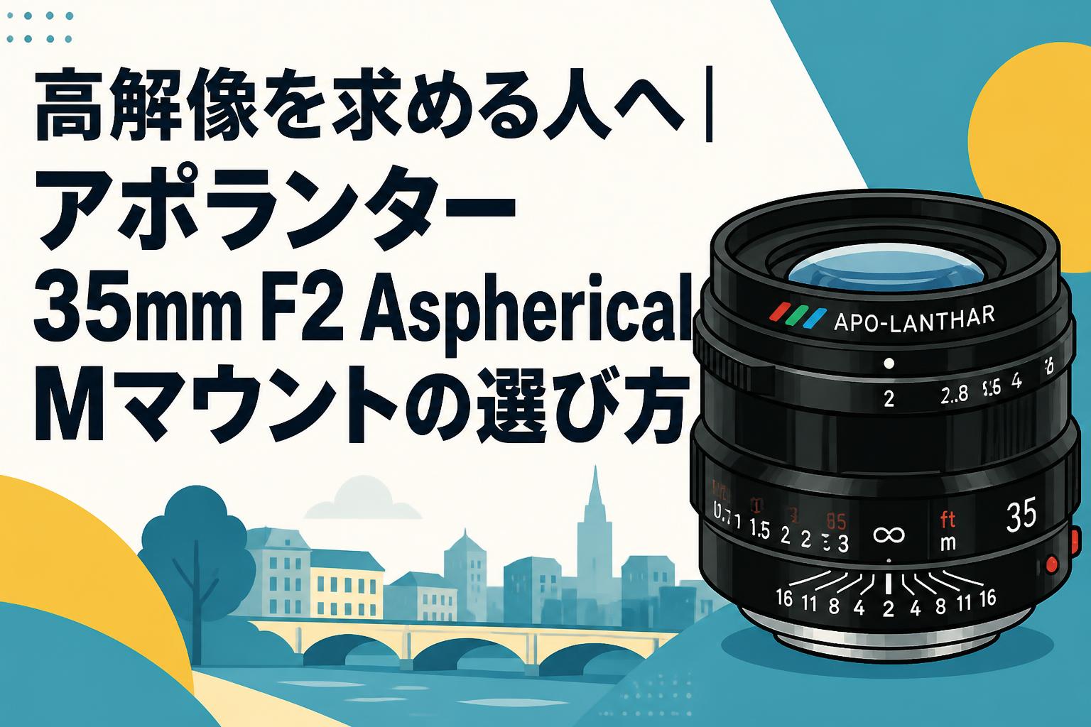 高解像を求める人へ｜アポランター 35mm F2 Aspherical Mマウントの選び方