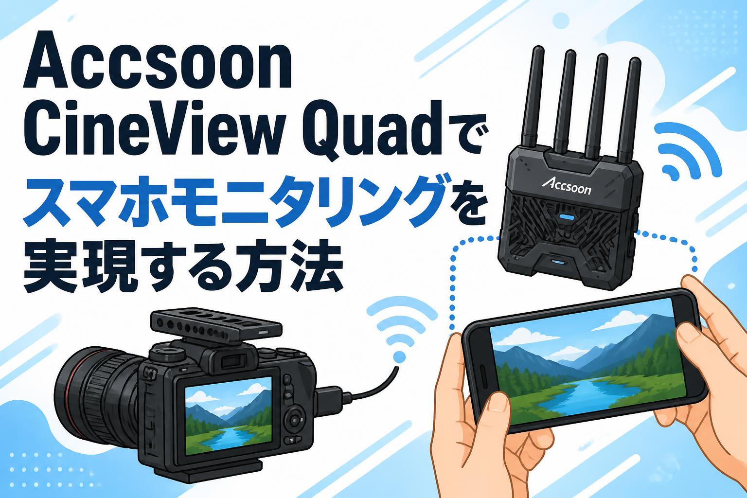 Accsoon CineView Quadでスマホモニタリングを実現する方法