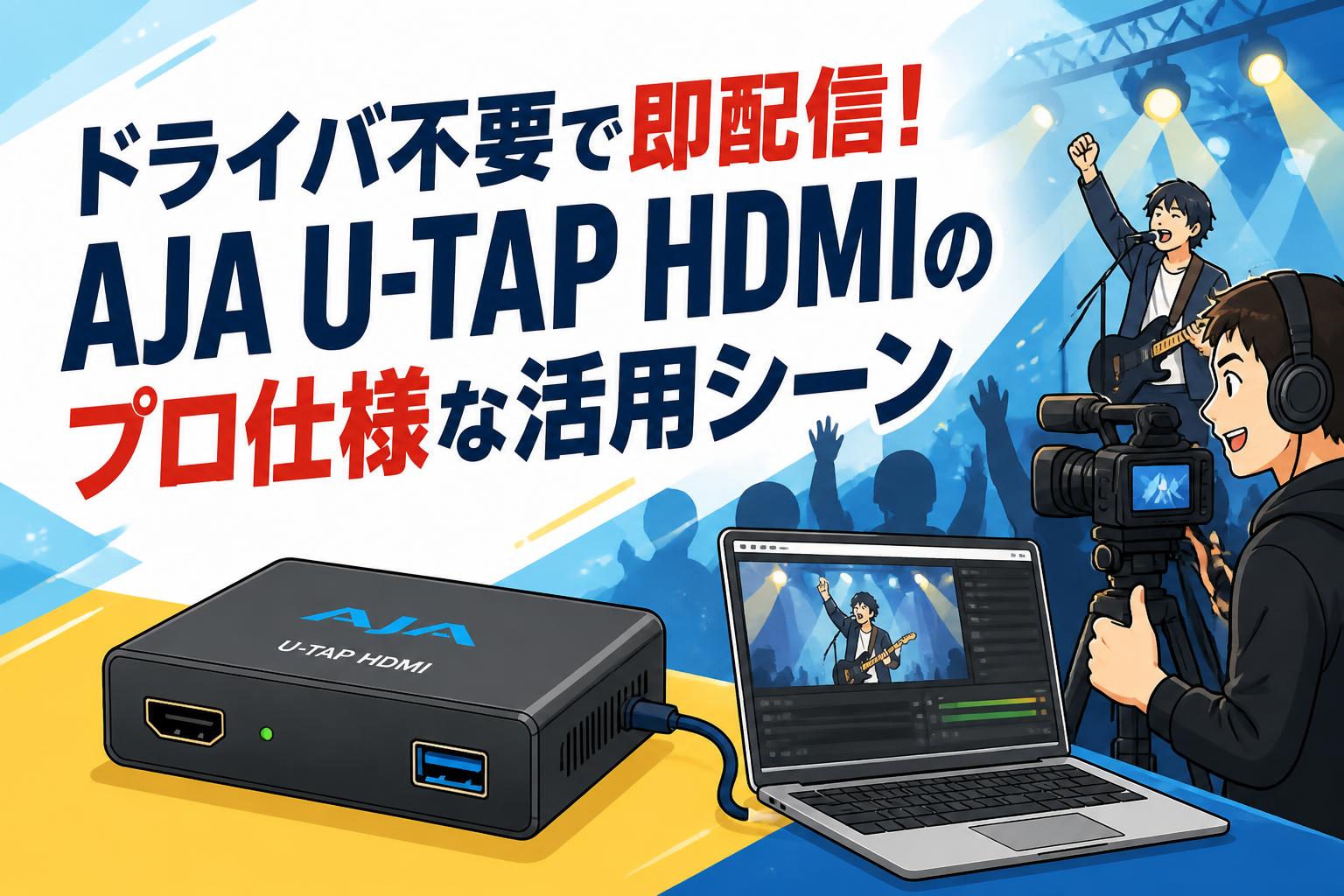 ドライバ不要で即配信！AJA U-TAP HDMIのプロ仕様な活用シーン