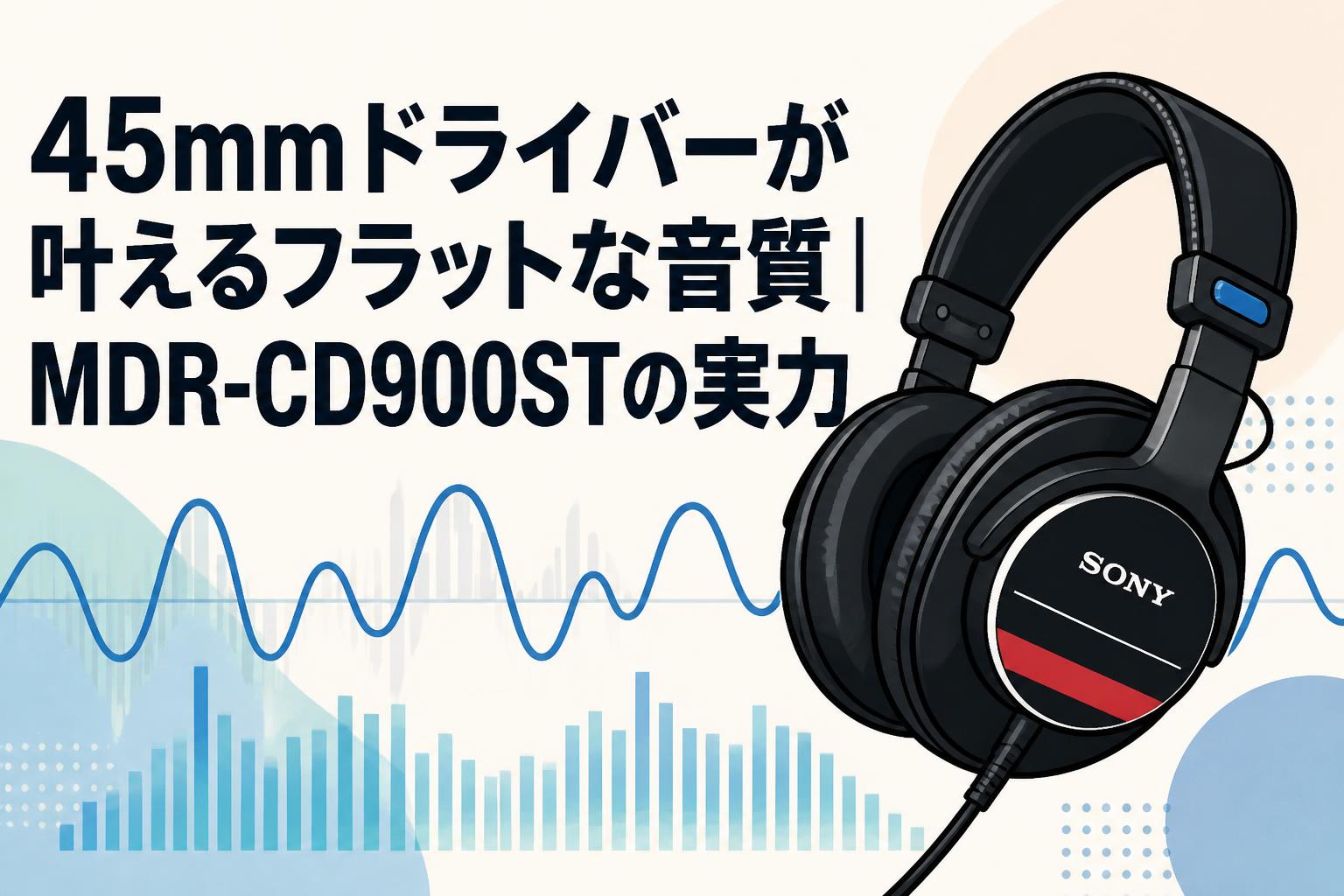 45mmドライバーが叶えるフラットな音質｜MDR-CD900STの実力