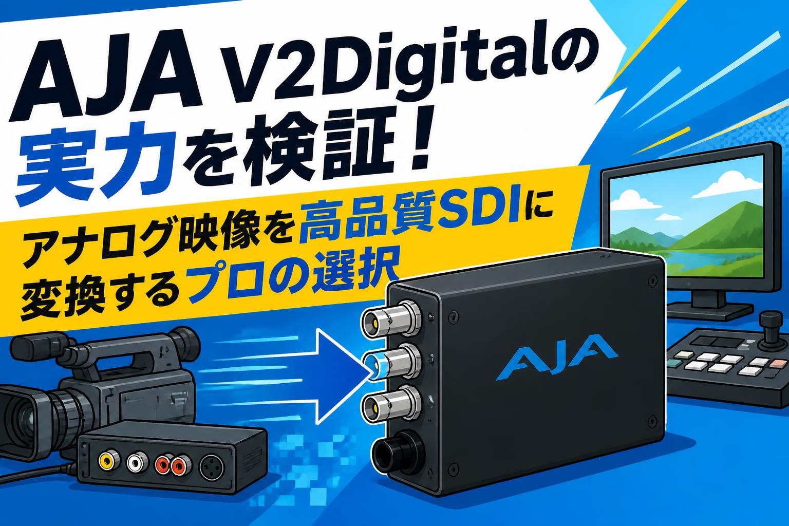 AJA V2Digitalの実力を検証！アナログ映像を高品質SDIに変換するプロの選択