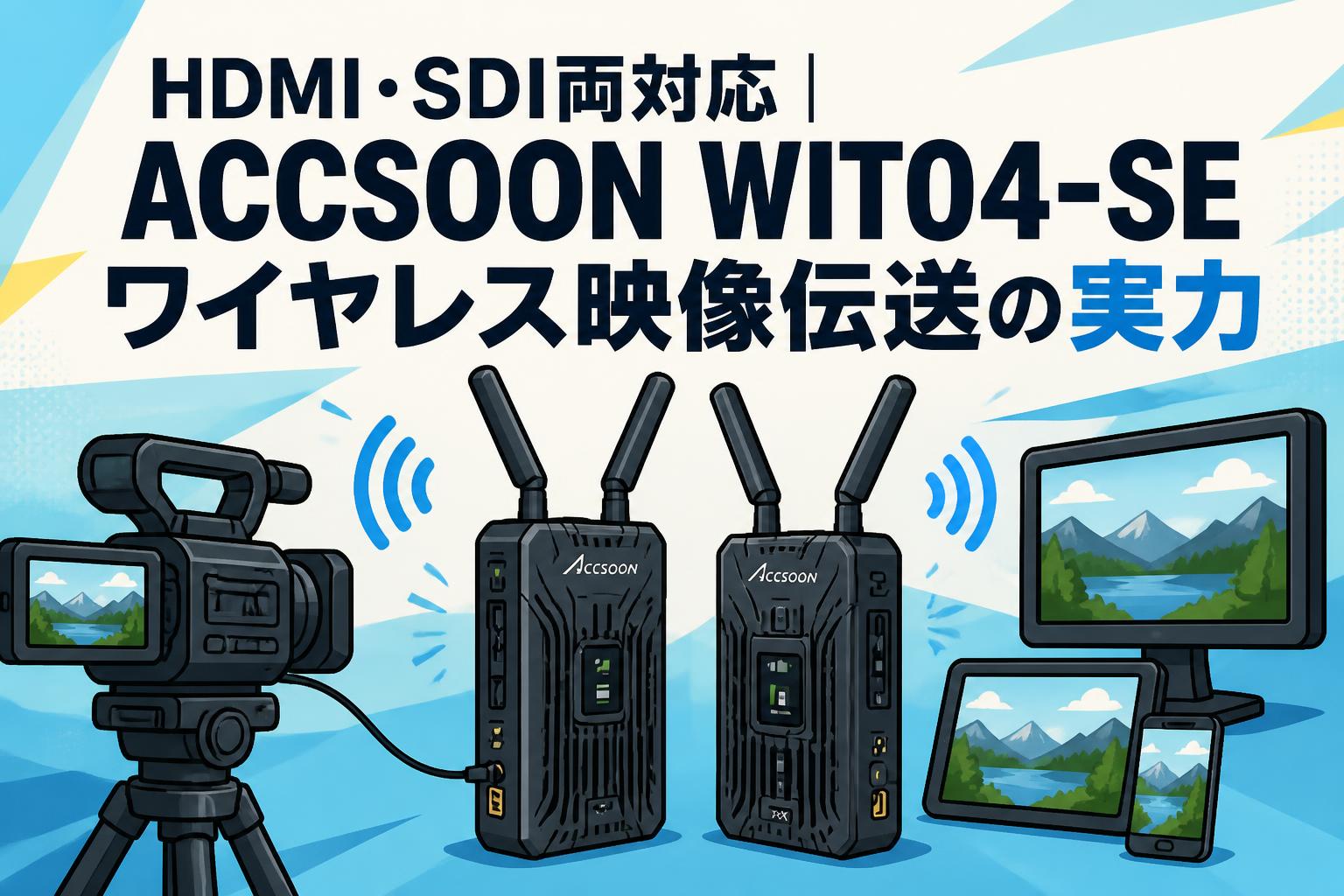 HDMI・SDI両対応｜ACCSOON WIT04-SEワイヤレス映像伝送の実力