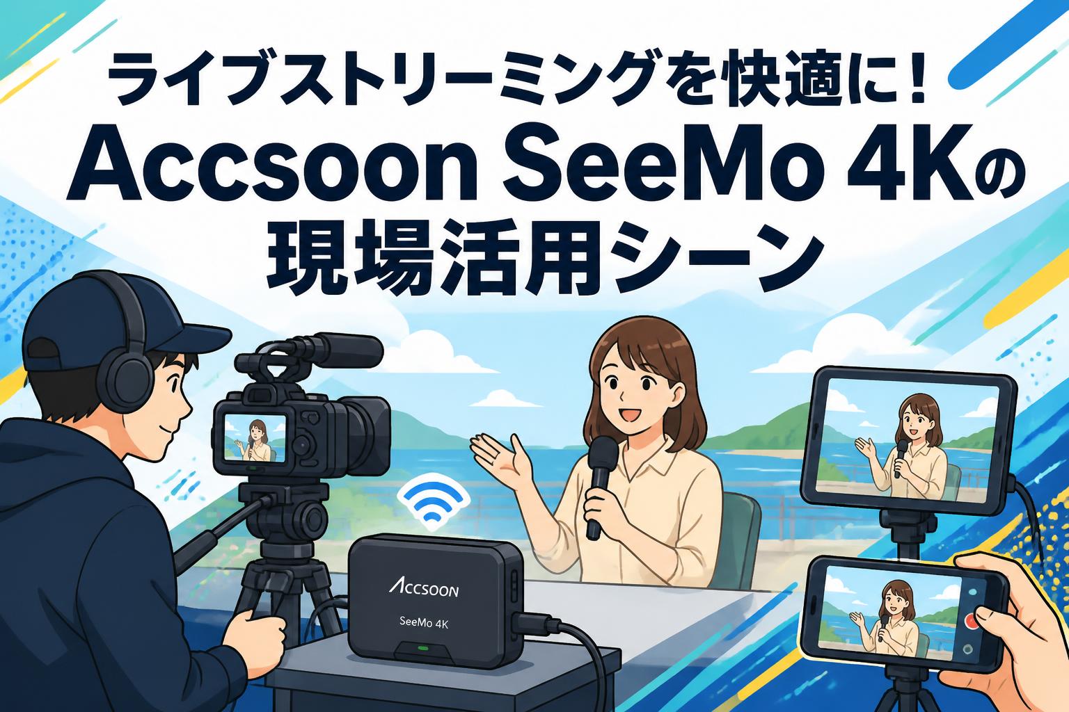 ライブストリーミングを快適に！Accsoon SeeMo 4Kの現場活用シーン