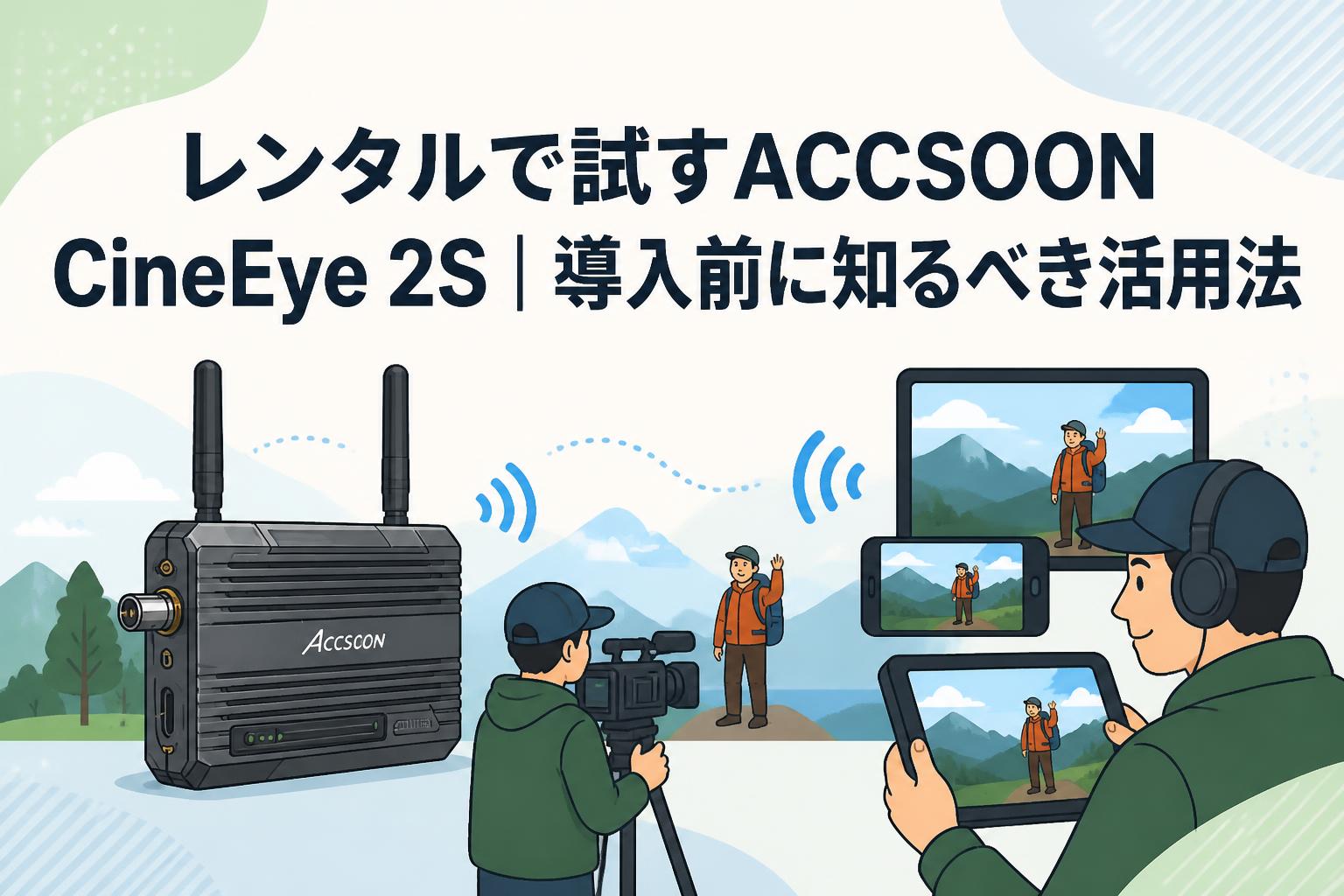 レンタルで試すACCSOON CineEye 2S｜導入前に知るべき活用法