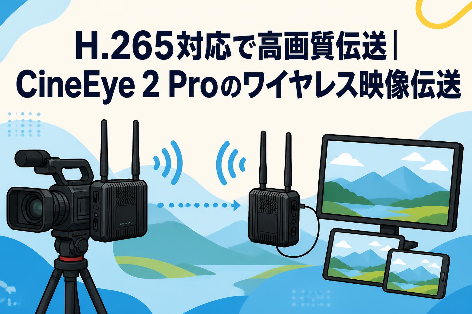 H.265対応で高画質伝送｜CineEye 2 Proのワイヤレス映像伝送