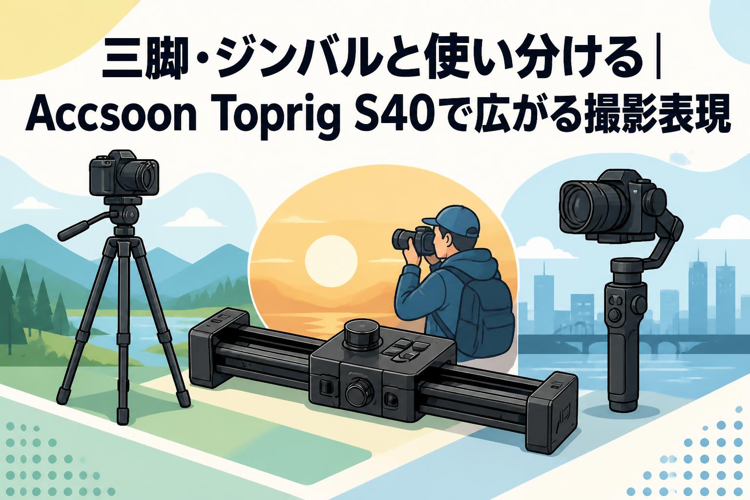 三脚・ジンバルと使い分ける｜Accsoon Toprig S40で広がる撮影表現