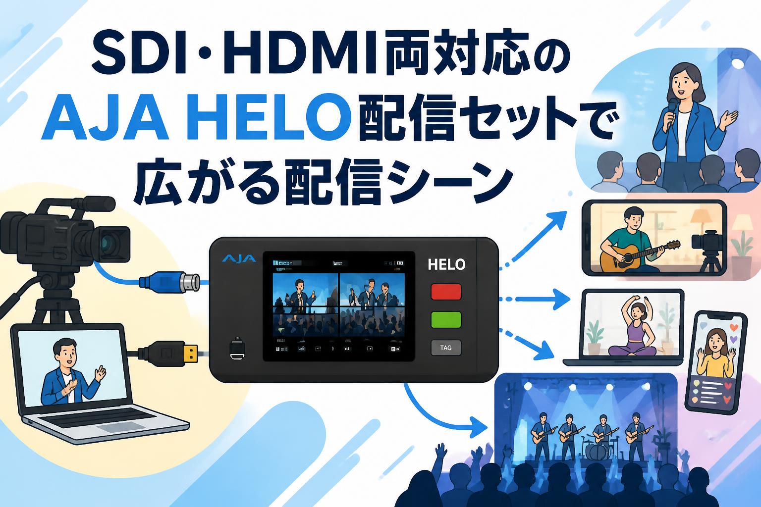 SDI・HDMI両対応のAJA HELO配信セットで広がる配信シーン