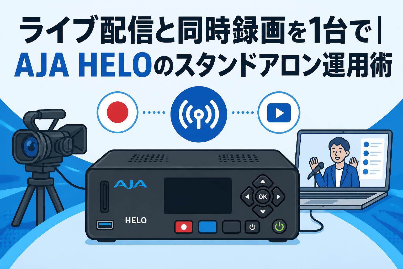ライブ配信と同時録画を1台で｜AJA HELOのスタンドアロン運用術