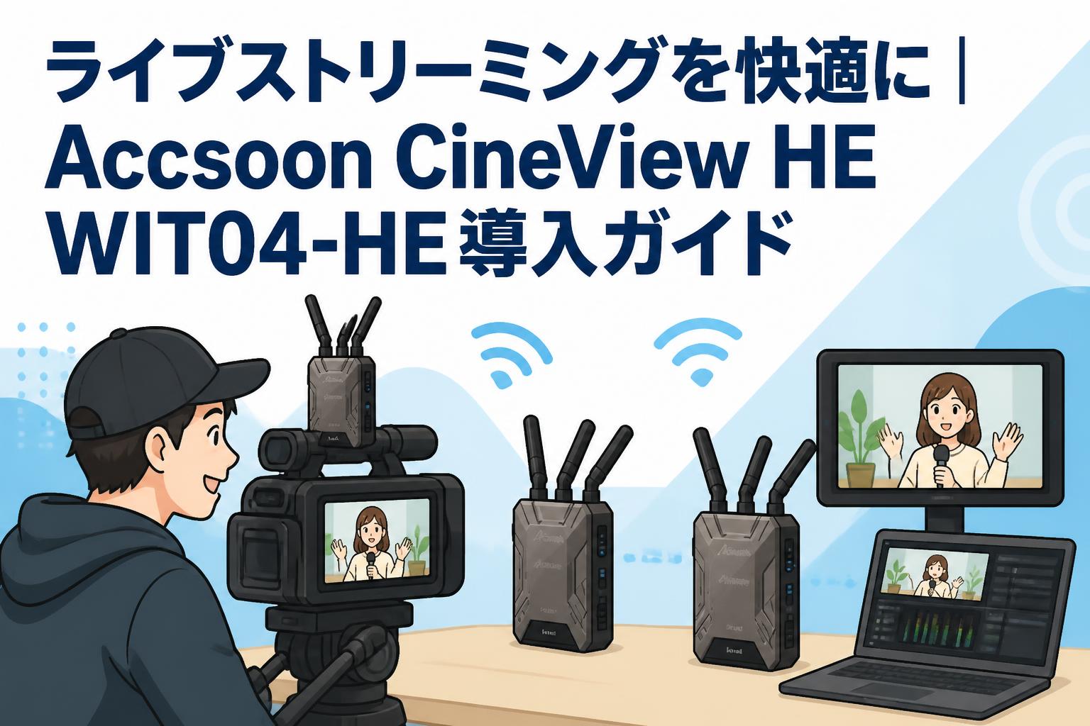 ライブストリーミングを快適に｜Accsoon CineView HE WIT04-HE導入ガイド