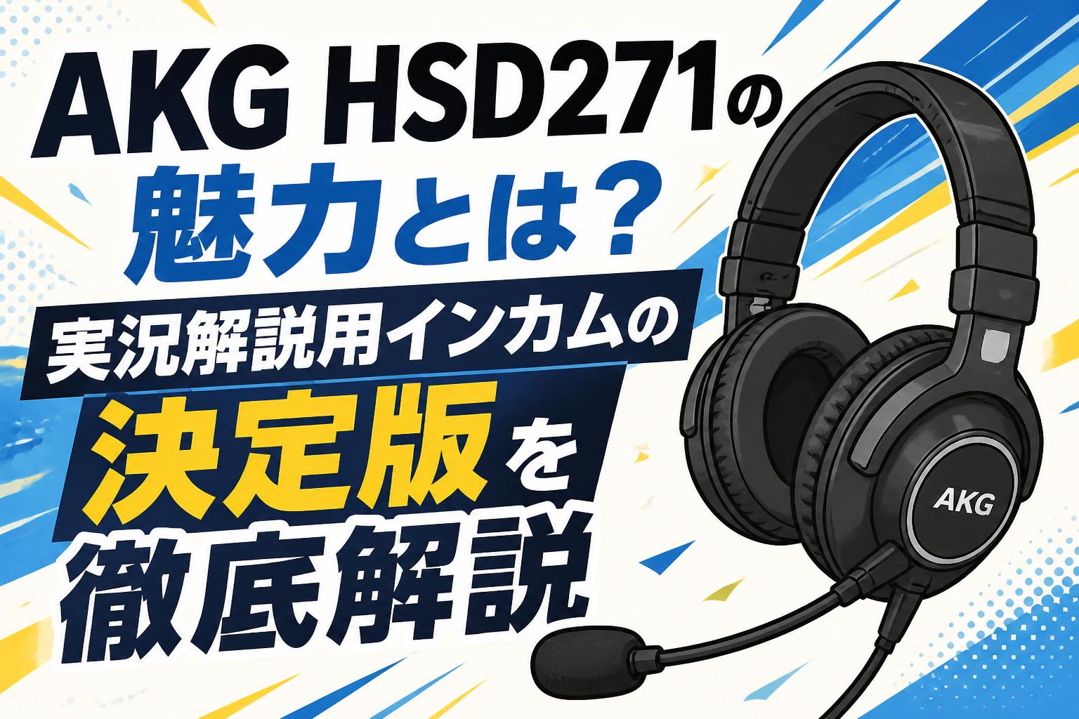 AKG HSD271の魅力とは？実況解説用インカムの決定版を徹底解説