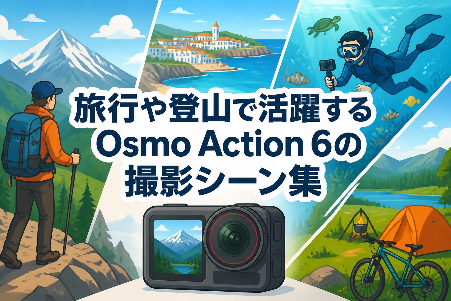 旅行や登山で活躍するOsmo Action 6の撮影シーン集