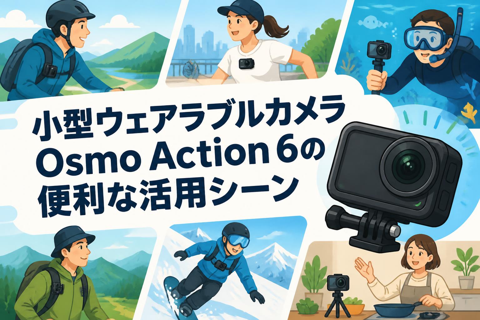 小型ウェアラブルカメラOsmo Action 6の便利な活用シーン