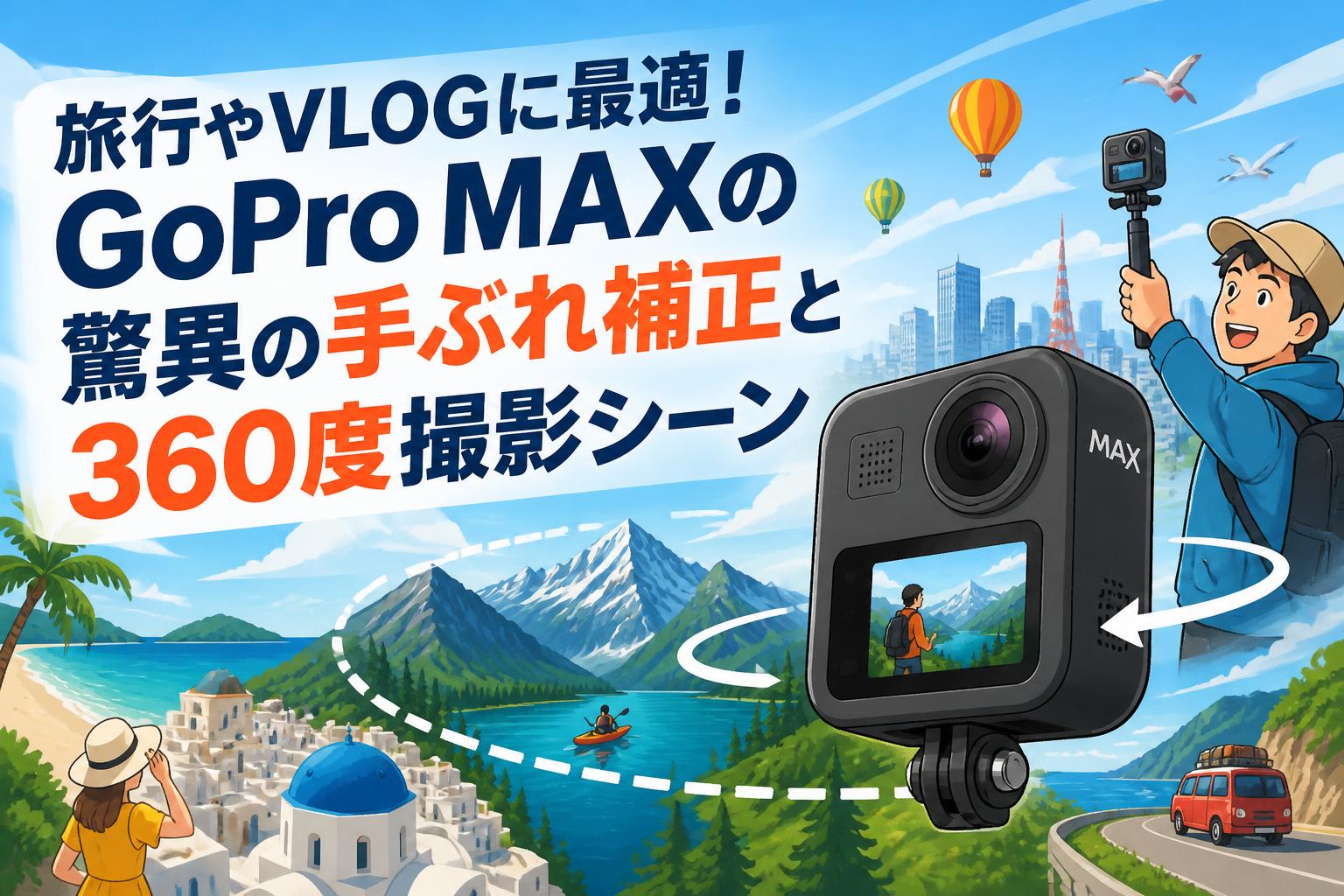 旅行やVLOGに最適！GoPro MAXの驚異の手ぶれ補正と360度撮影シーン