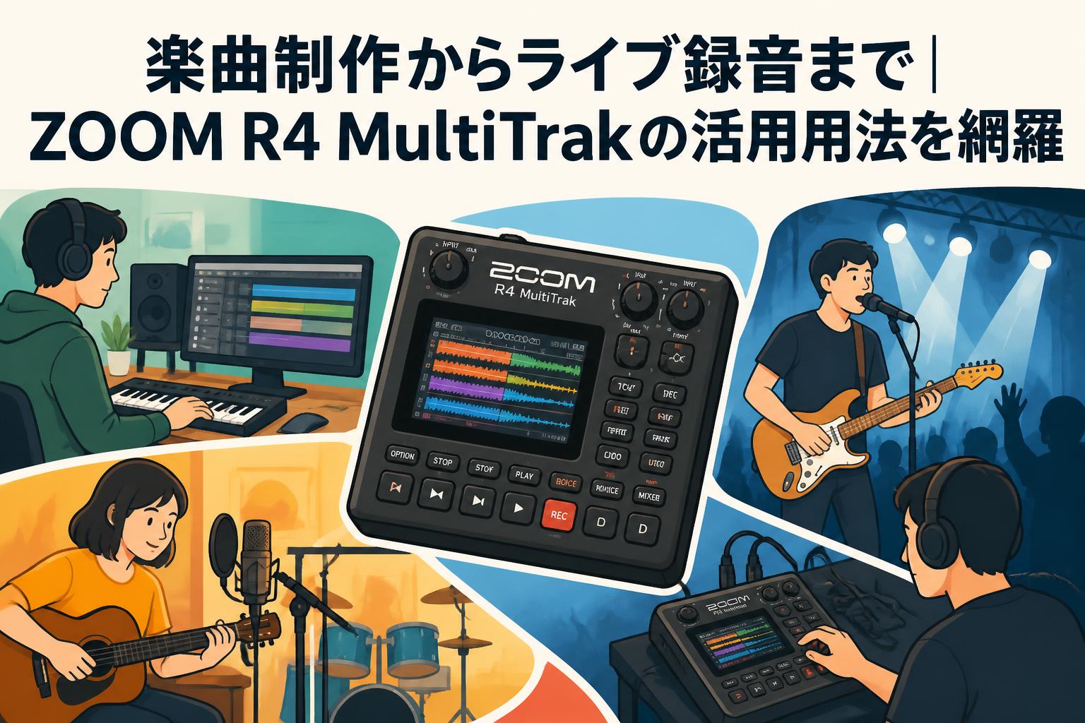 楽曲制作からライブ録音まで｜ZOOM R4 MultiTrakの活用用法を網羅