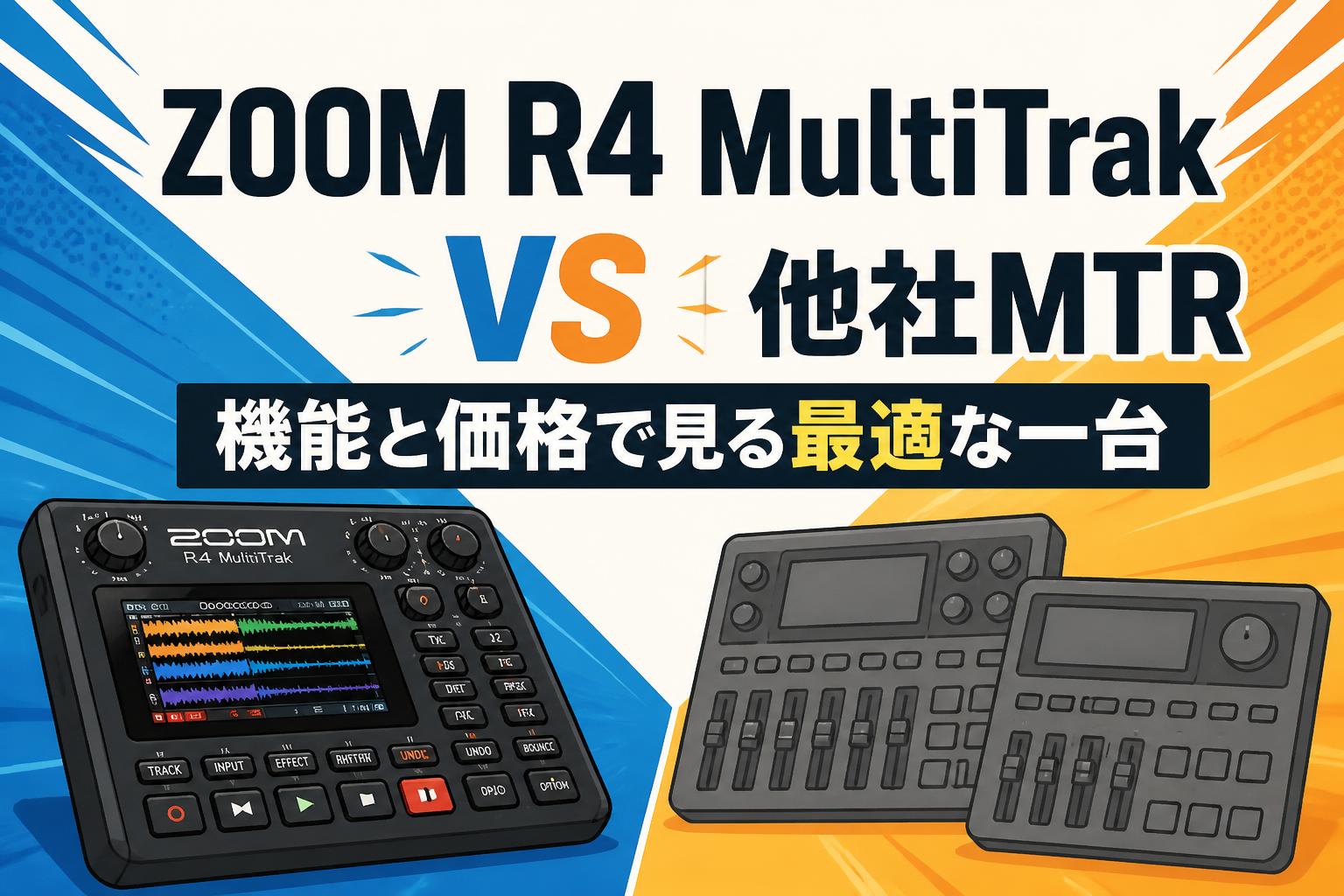 ZOOM R4 MultiTrak vs 他社MTR｜機能と価格で見る最適な一台