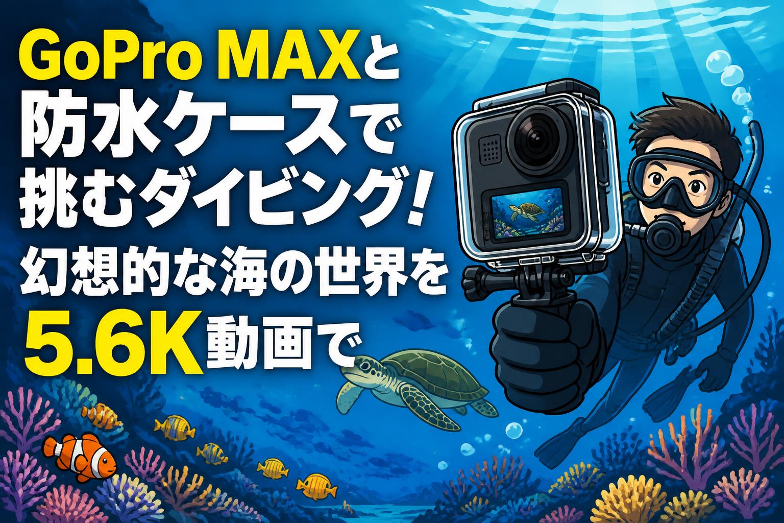 GoPro MAXと防水ケースで挑むダイビング！幻想的な海の世界を5.6K動画で