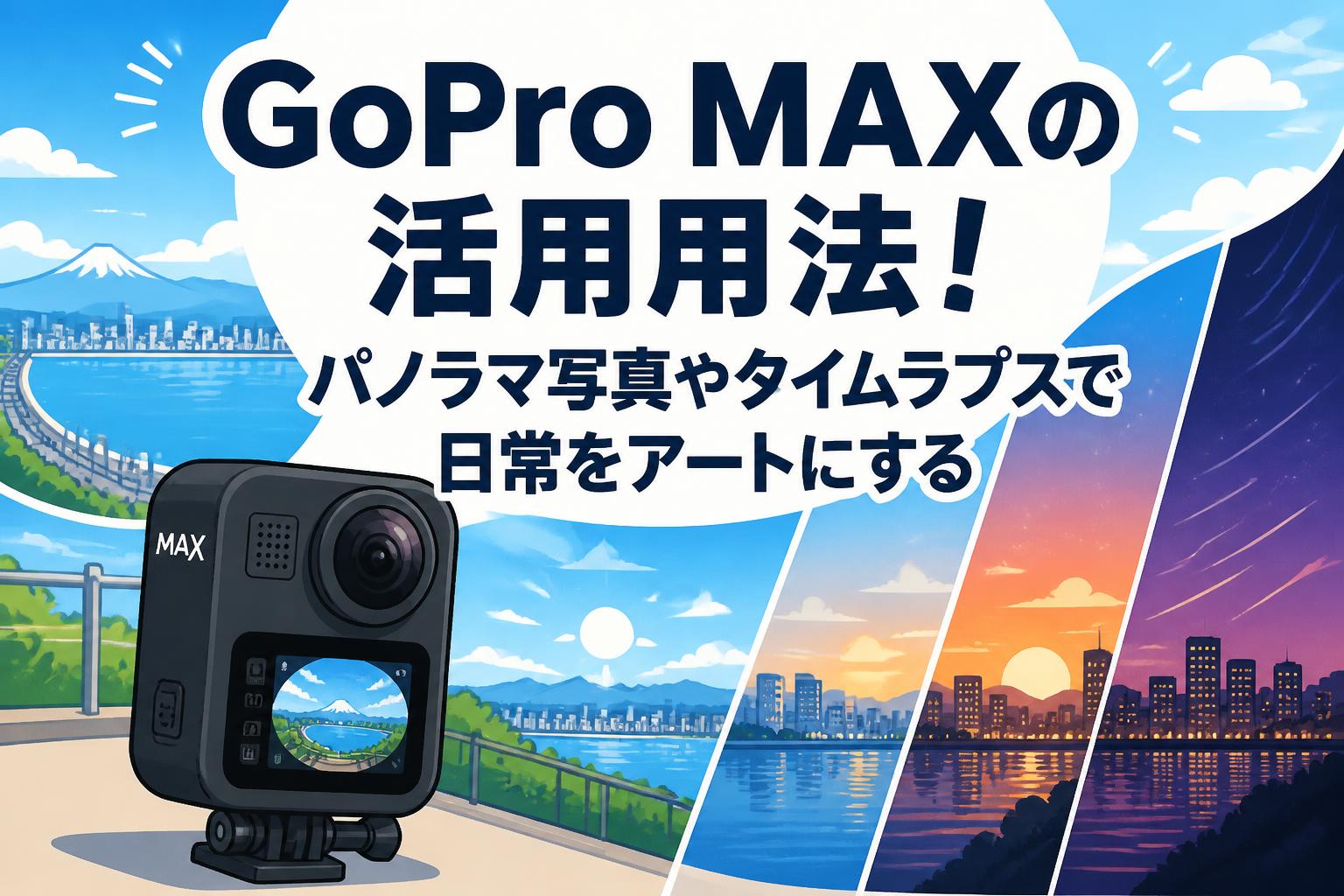GoPro MAXの活用用法！パノラマ写真やタイムラプスで日常をアートにする