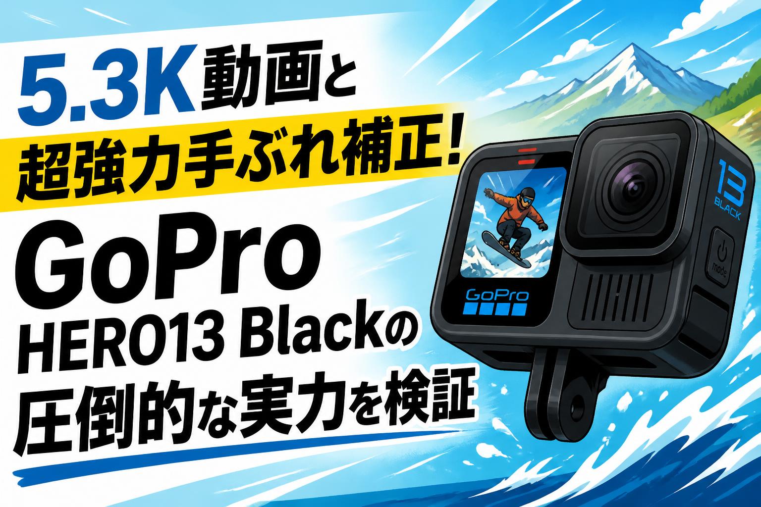 5.3K動画と超強力手ぶれ補正！GoPro HERO13 Blackの圧倒的な実力を検証