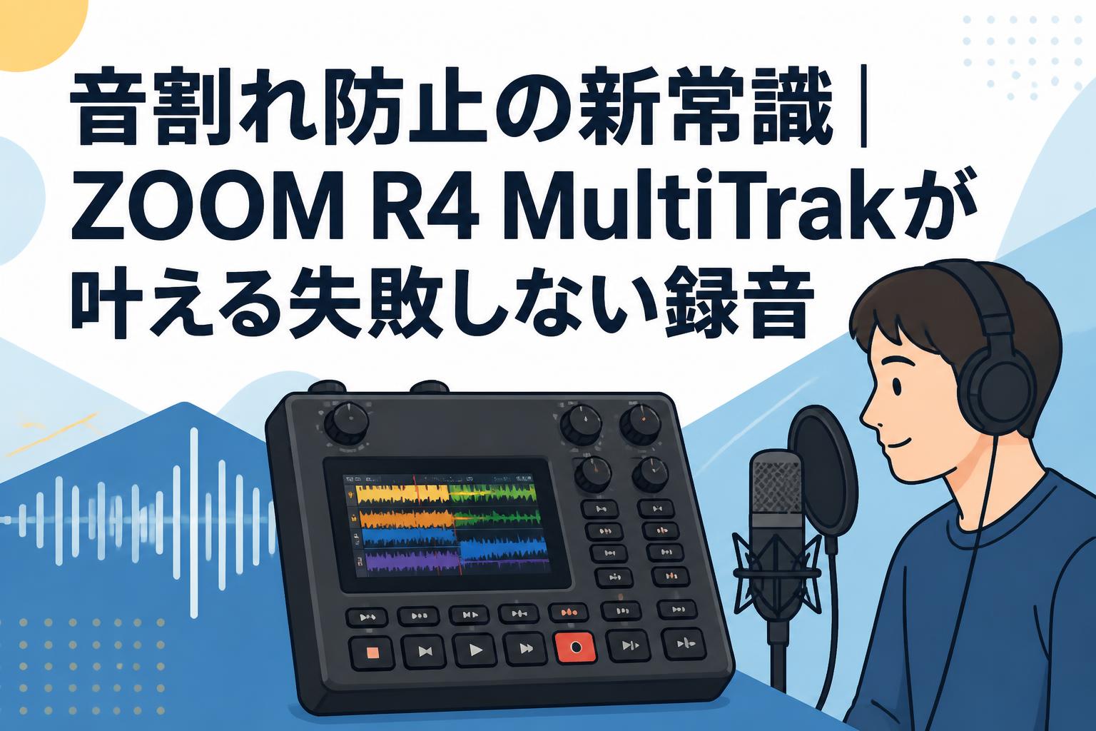 音割れ防止の新常識｜ZOOM R4 MultiTrakが叶える失敗しない録音