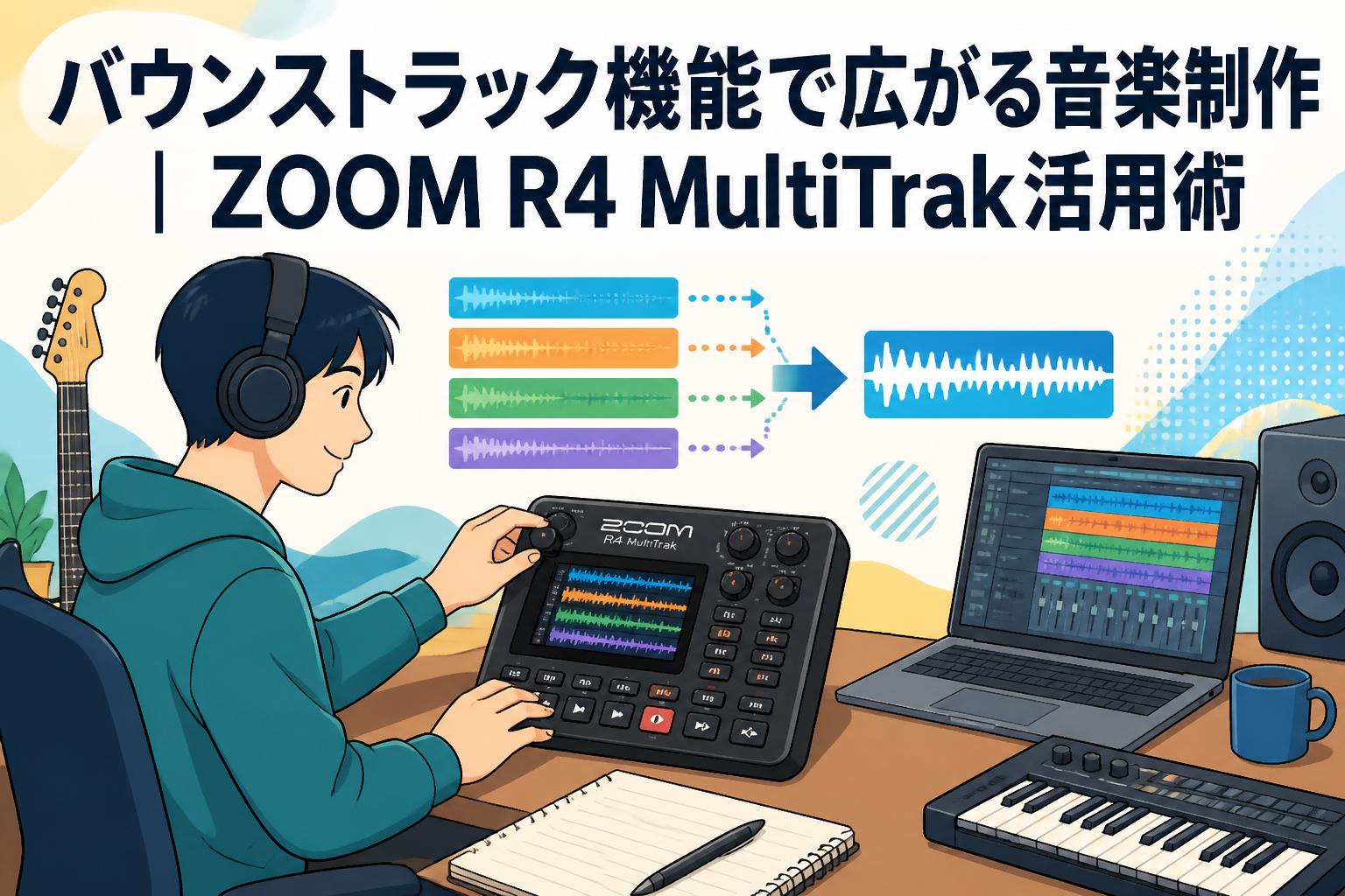 バウンストラック機能で広がる音楽制作｜ZOOM R4 MultiTrak活用術
