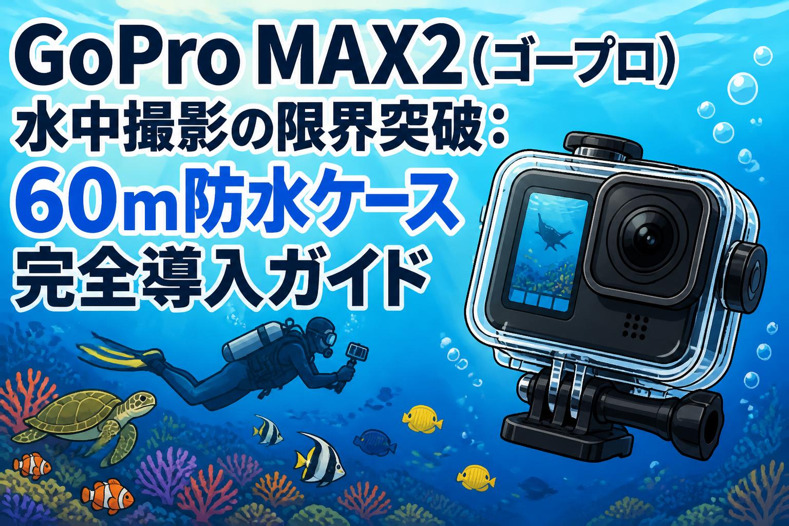 GoPro MAX2（ゴープロ）水中撮影の限界突破：60m防水ケース完全導入ガイド
