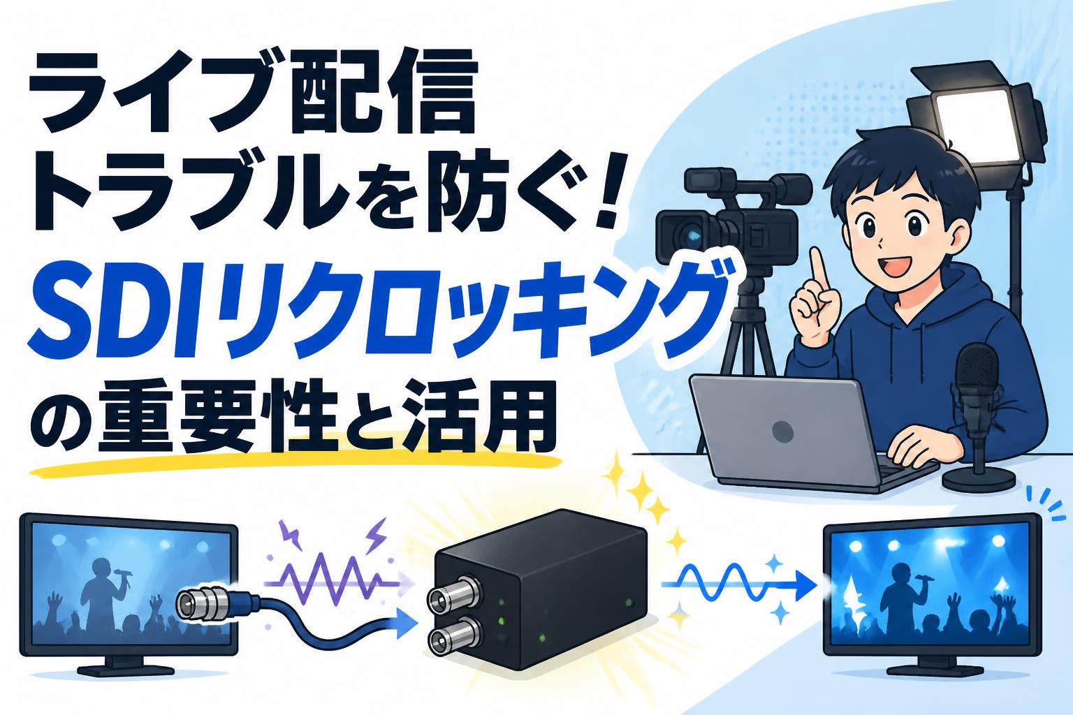 ライブ配信トラブルを防ぐ！SDIリクロッキングの重要性と活用