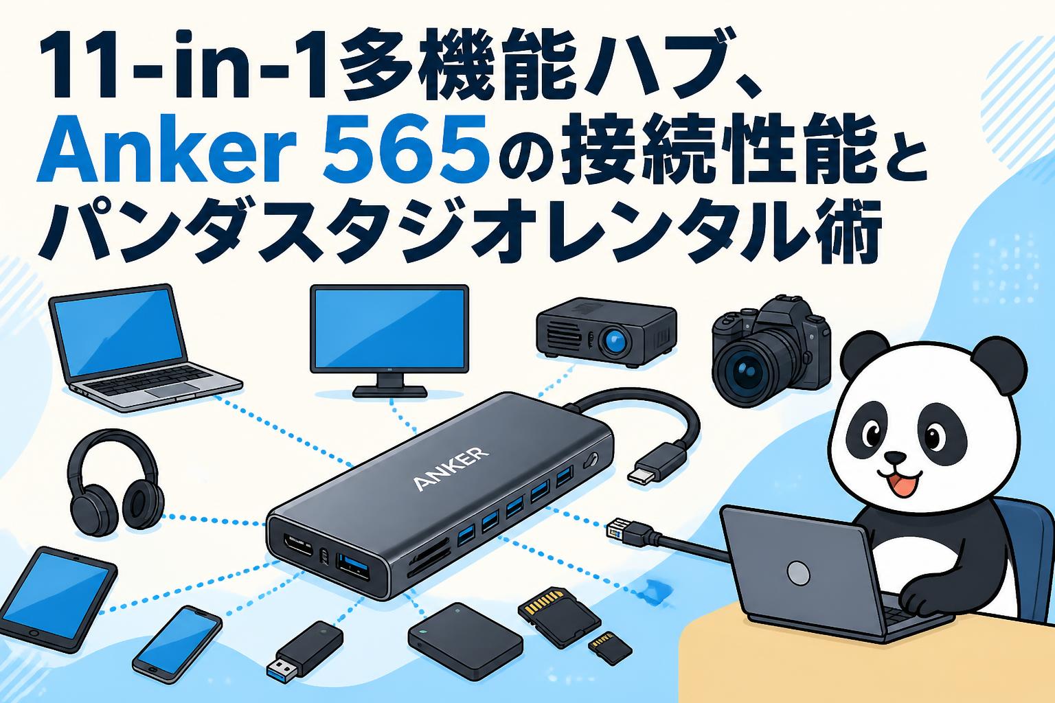11-in-1多機能ハブ、Anker 565の接続性能とパンダスタジオレンタル術