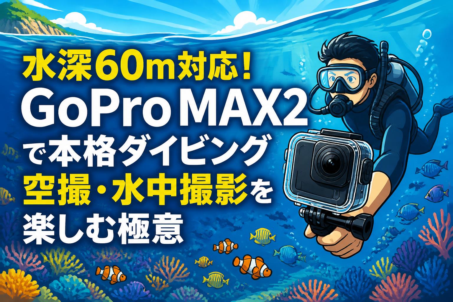 水深60m対応！GoPro MAX2で本格ダイビング空撮・水中撮影を楽しむ極意