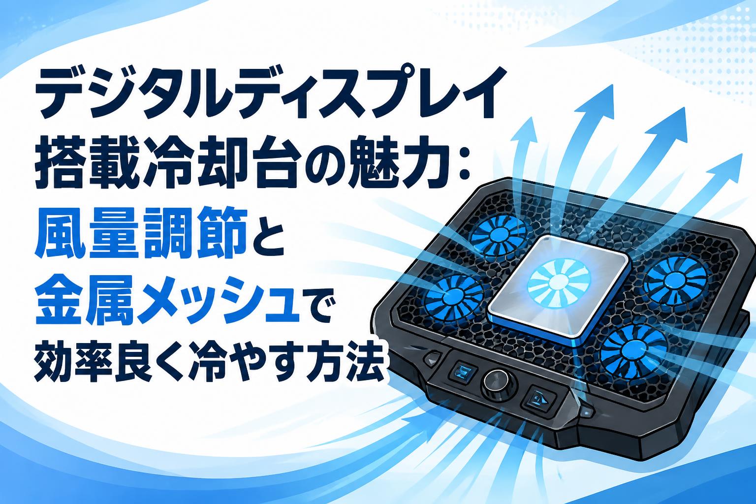 デジタルディスプレイ搭載冷却台の魅力：風量調節と金属メッシュで効率良く冷やす方法
