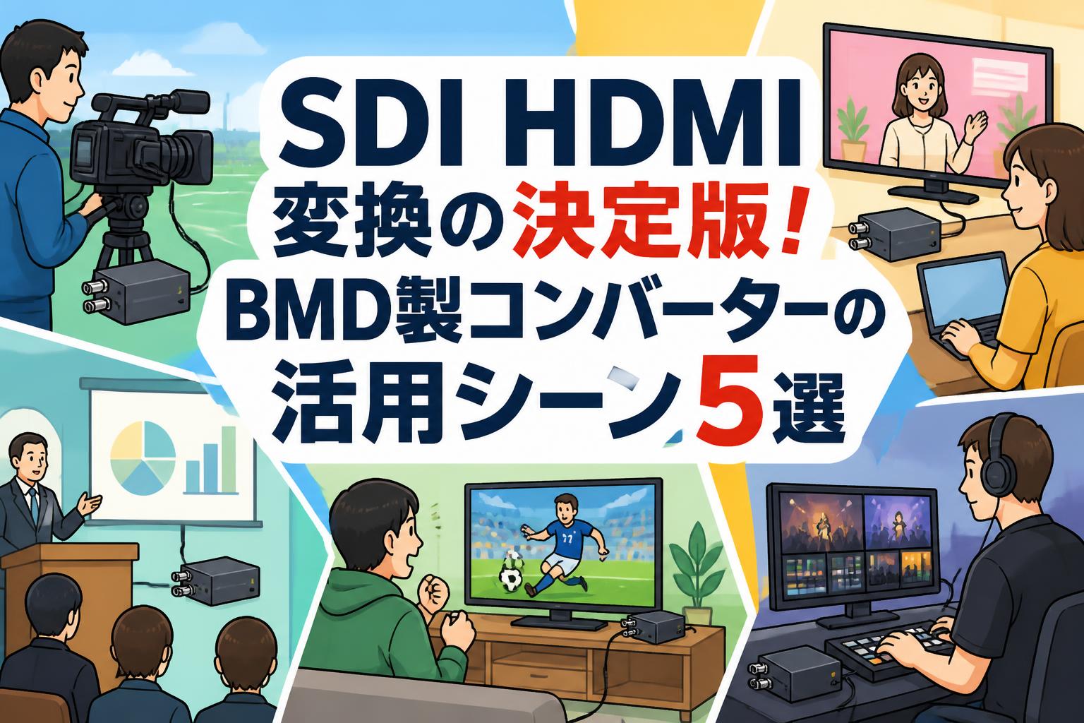 SDI HDMI 変換の決定版！BMD製コンバーターの活用シーン5選