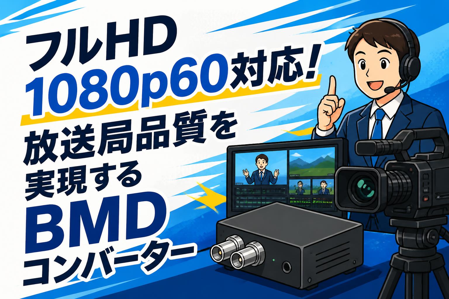フルHD 1080p60対応！放送局品質を実現するBMDコンバーター