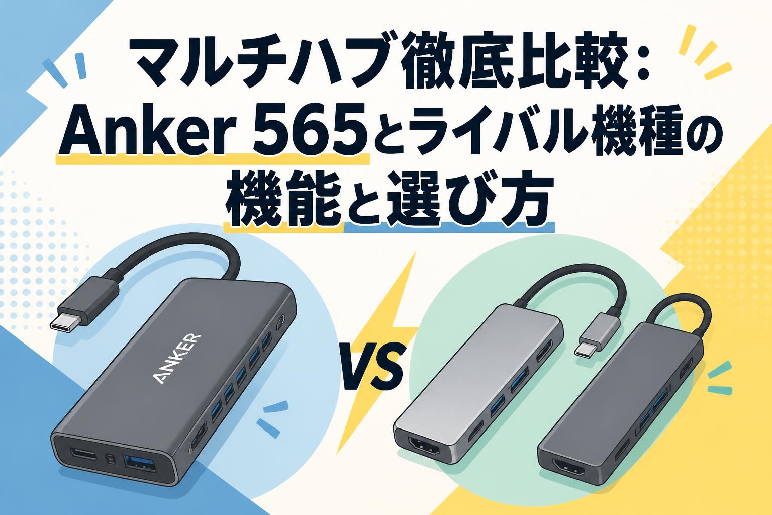 マルチハブ徹底比較：Anker 565とライバル機種の機能と選び方