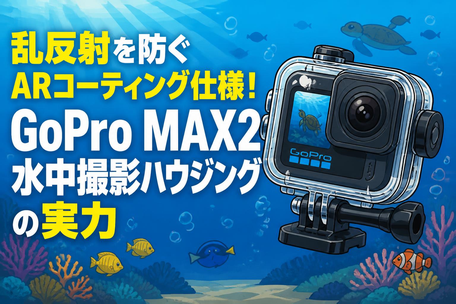 乱反射を防ぐARコーティング仕様！GoPro MAX2水中撮影ハウジングの実力