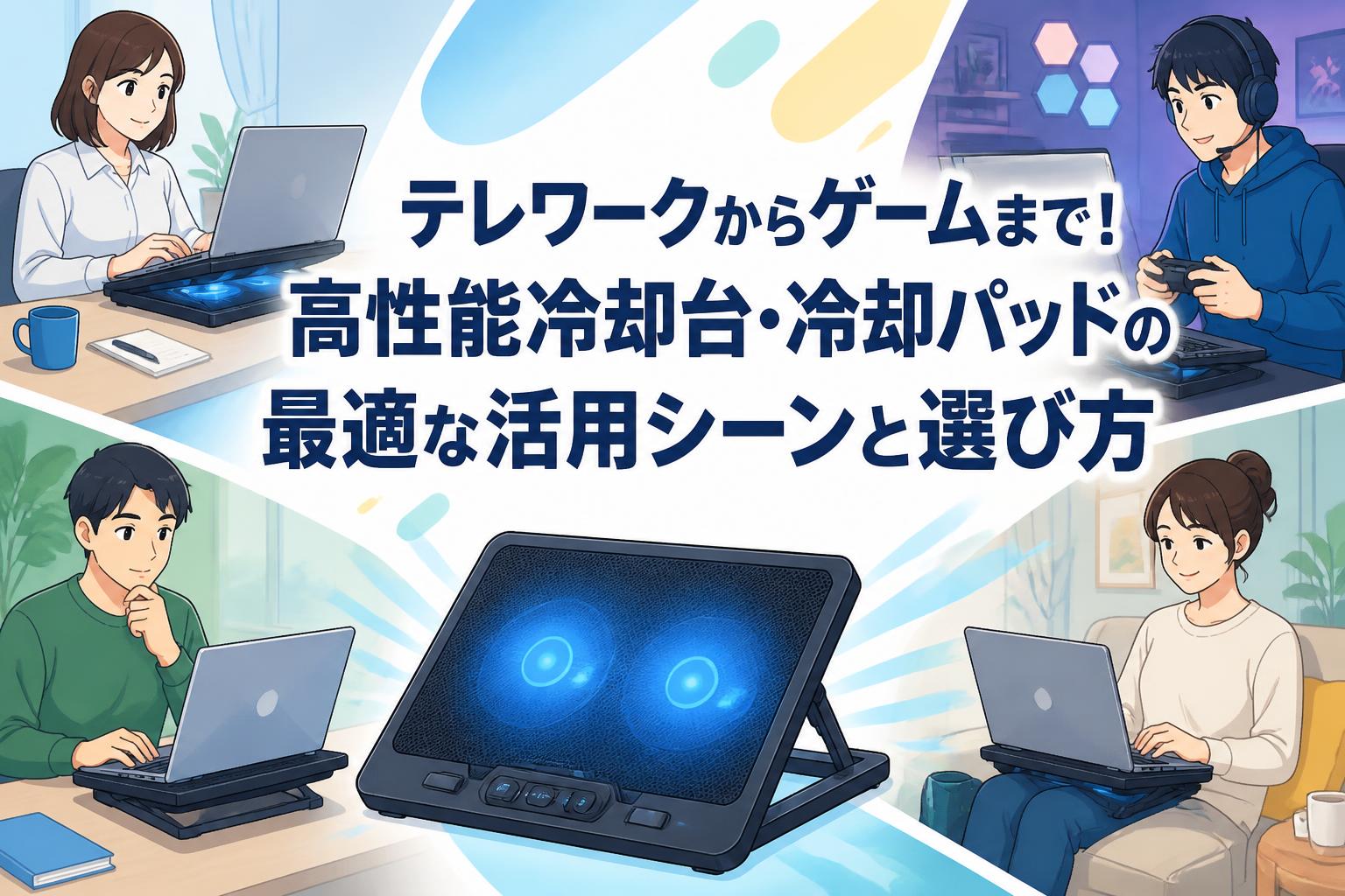 テレワークからゲームまで！高性能冷却台・冷却パッドの最適な活用シーンと選び方
