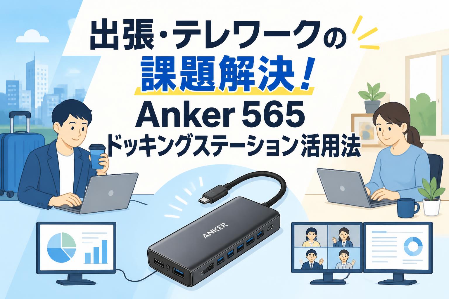 出張・テレワークの課題解決！Anker 565ドッキングステーション活用法