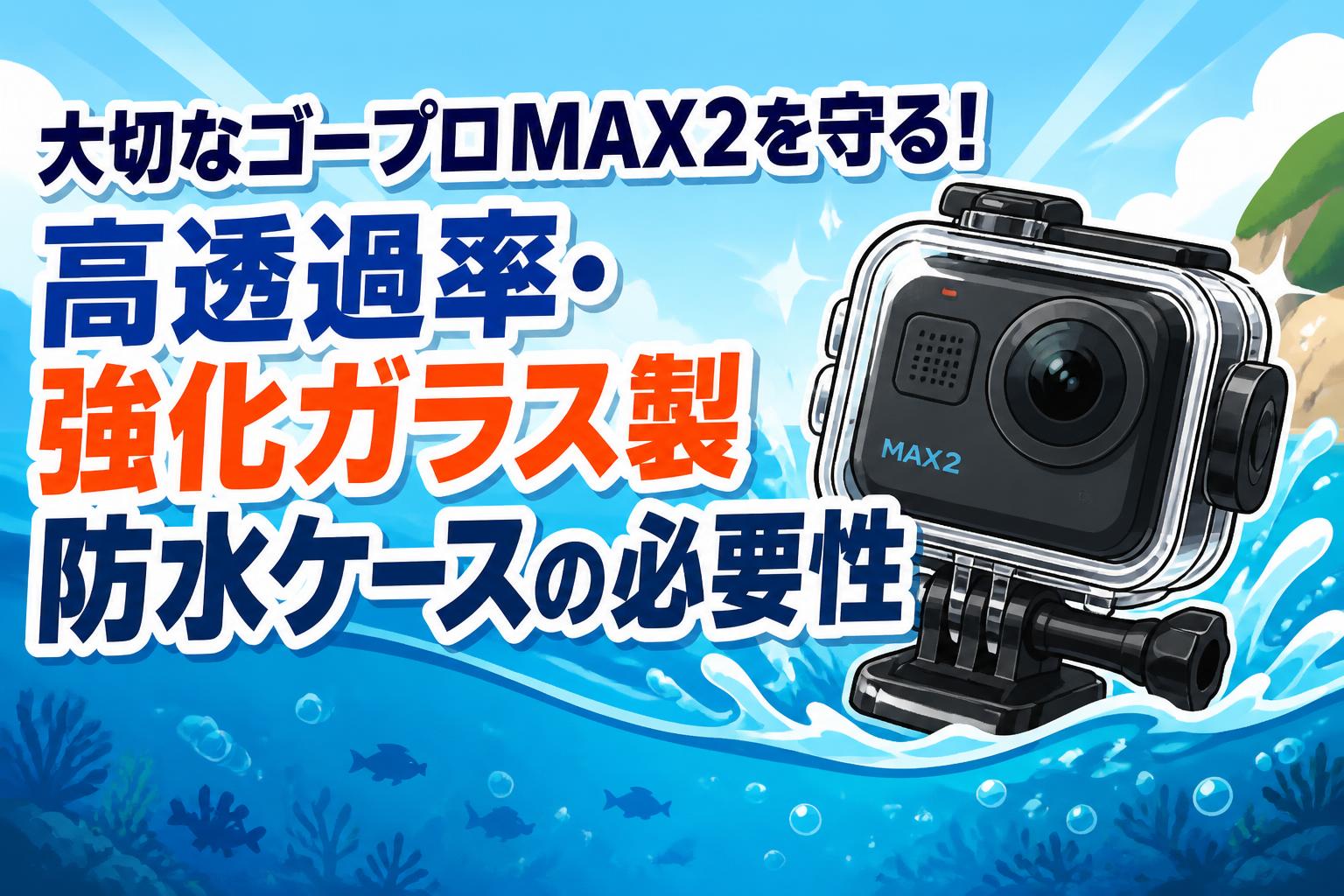 大切なゴープロMAX2を守る！高透過率・強化ガラス製防水ケースの必要性