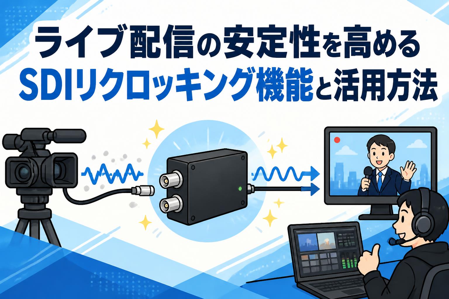 ライブ配信の安定性を高めるSDIリクロッキング機能と活用方法