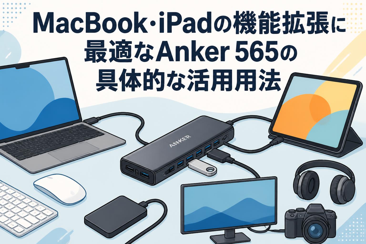 MacBook・iPadの機能拡張に最適なAnker 565の具体的な活用用法