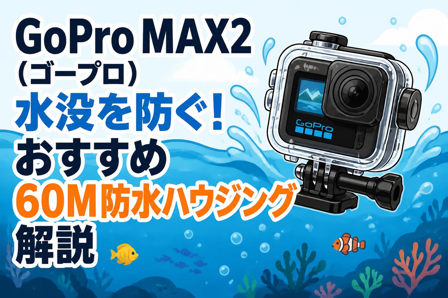 GoPro MAX2（ゴープロ）水没を防ぐ！おすすめ60M防水ハウジング解説