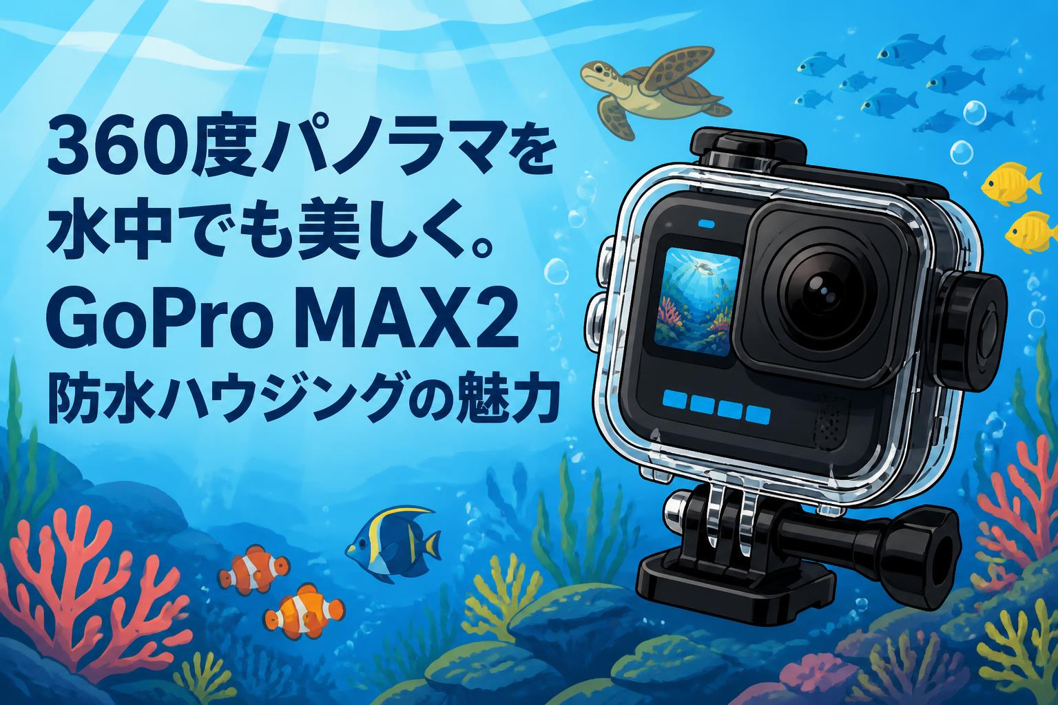 360度パノラマを水中でも美しく。GoPro MAX2防水ハウジングの魅力