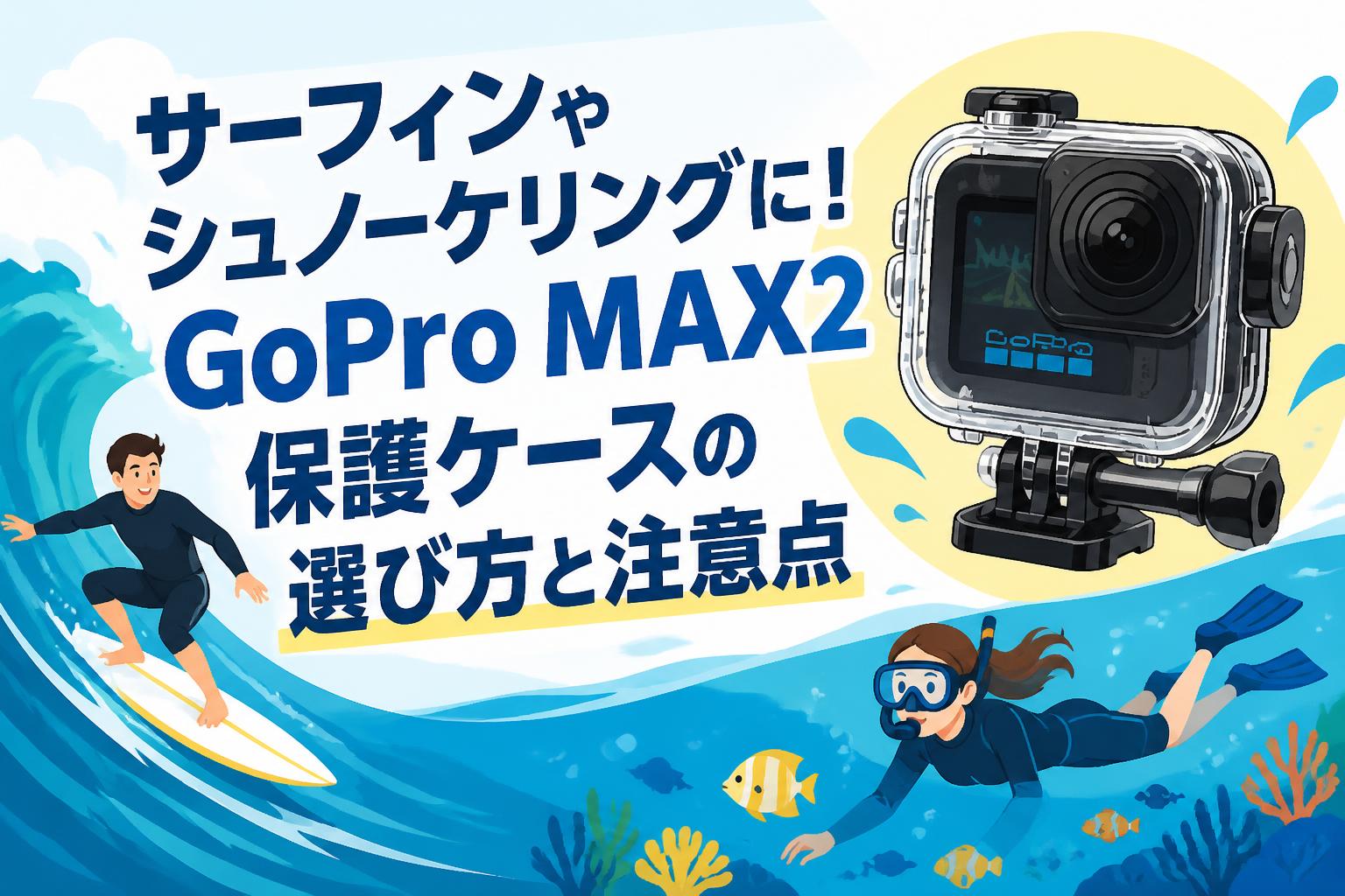 サーフィンやシュノーケリングに！GoPro MAX2保護ケースの選び方と注意点