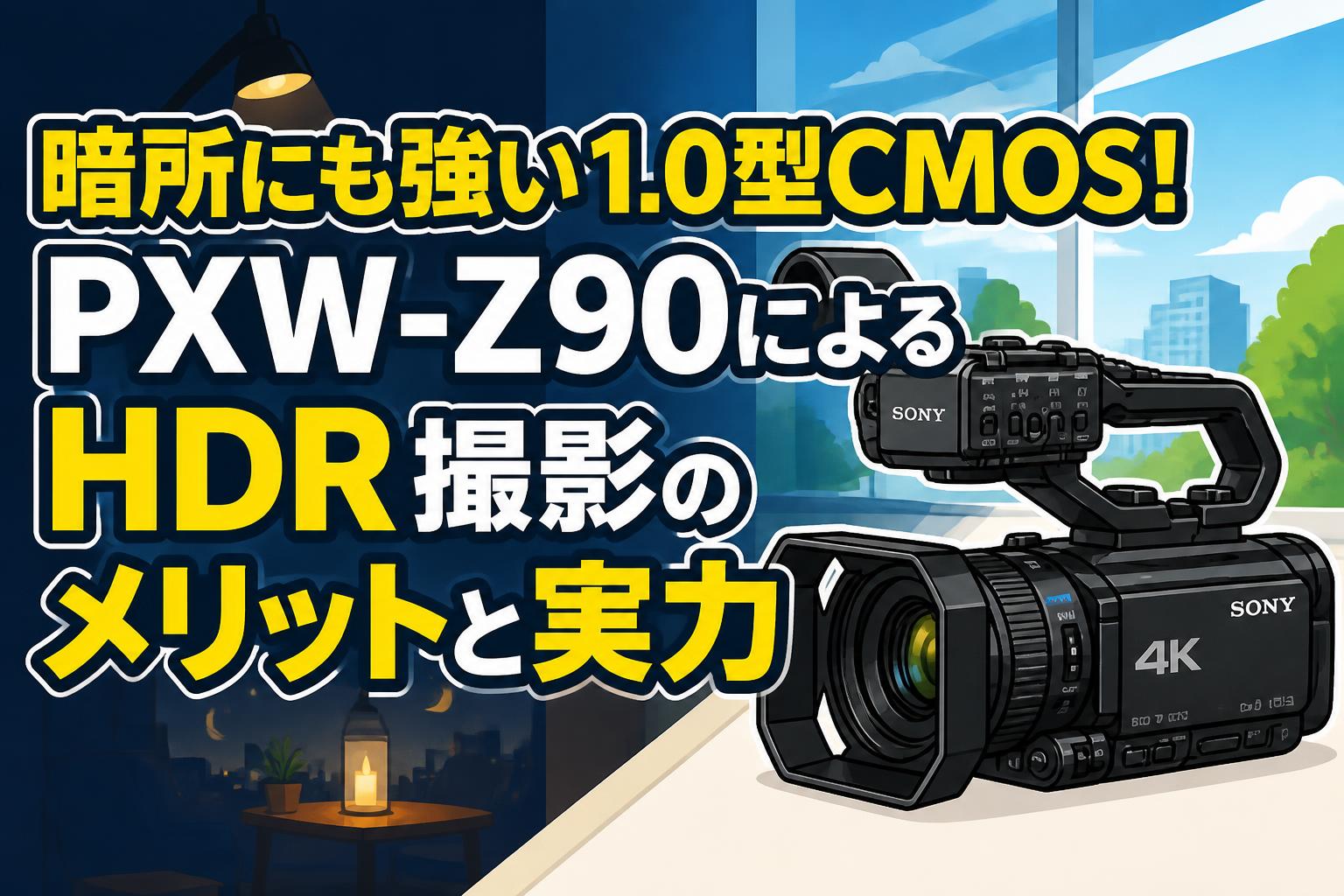 暗所にも強い1.0型CMOS！PXW-Z90によるHDR撮影のメリットと実力