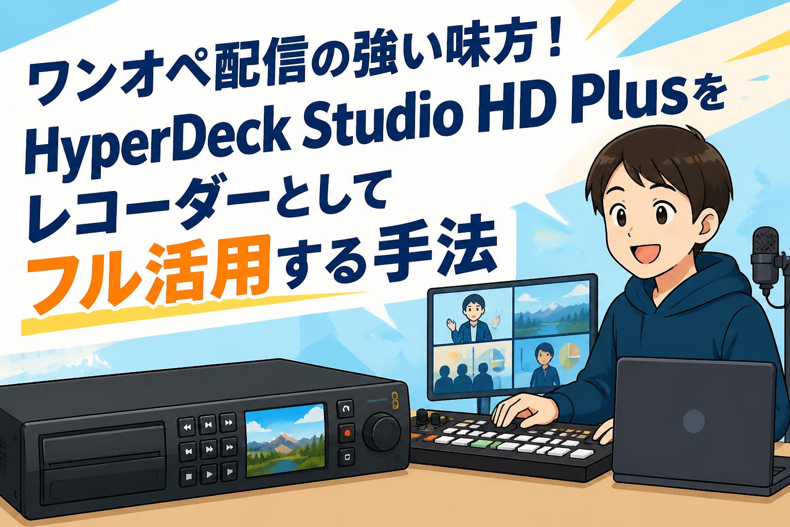 ワンオペ配信の強い味方！HyperDeck Studio HD Plusをレコーダーとしてフル活用する手法