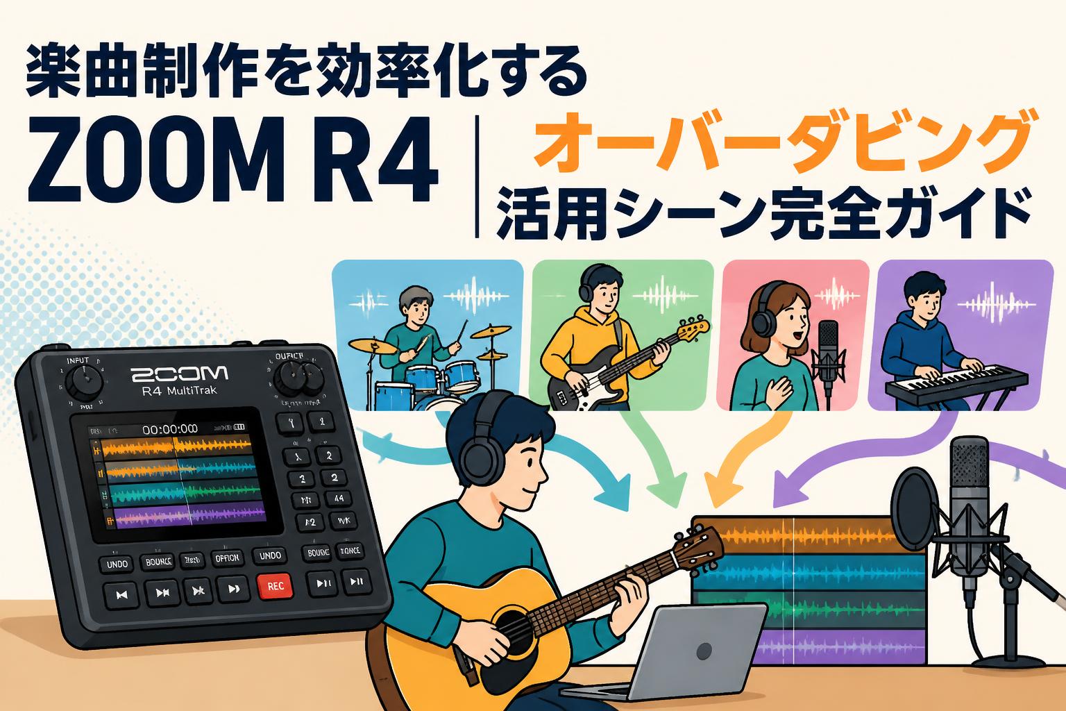 楽曲制作を効率化するZOOM R4｜オーバーダビング活用シーン完全ガイド