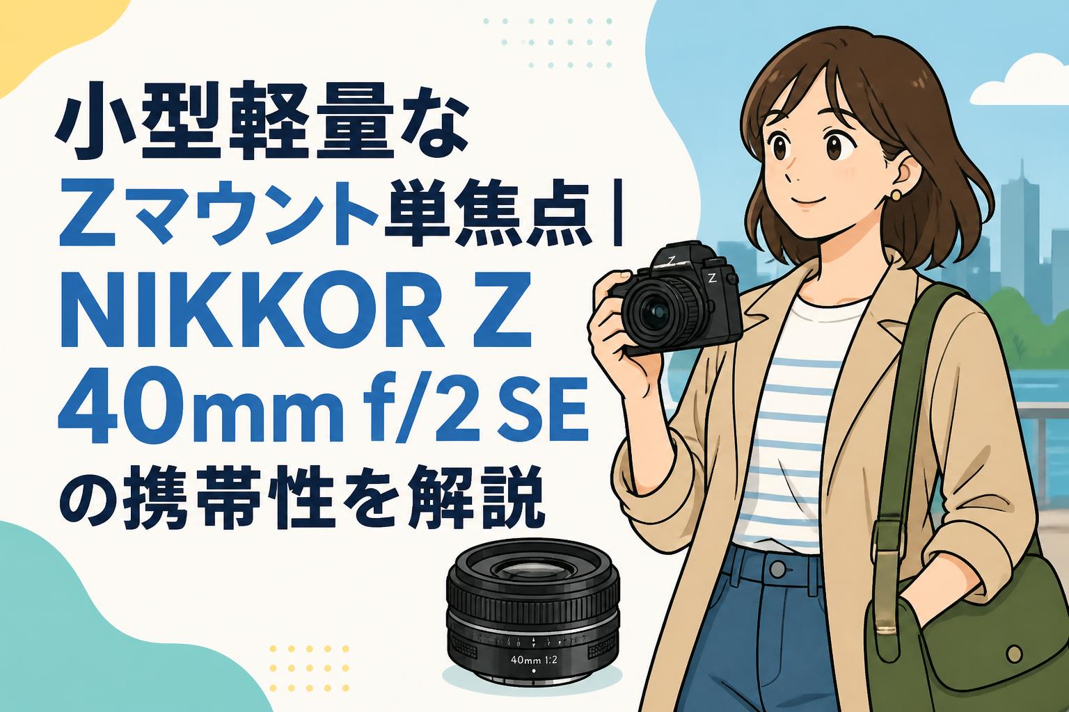 小型軽量なZマウント単焦点｜NIKKOR Z 40mm f/2 SEの携帯性を解説
