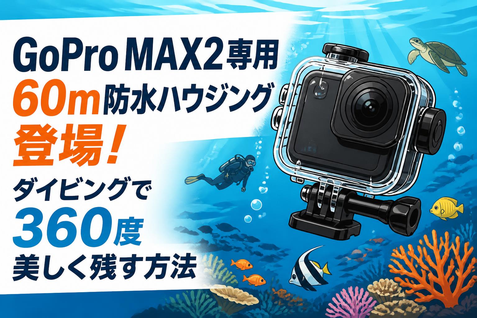 GoPro MAX2専用60m防水ハウジング登場！ダイビングで360度美しく残す方法
