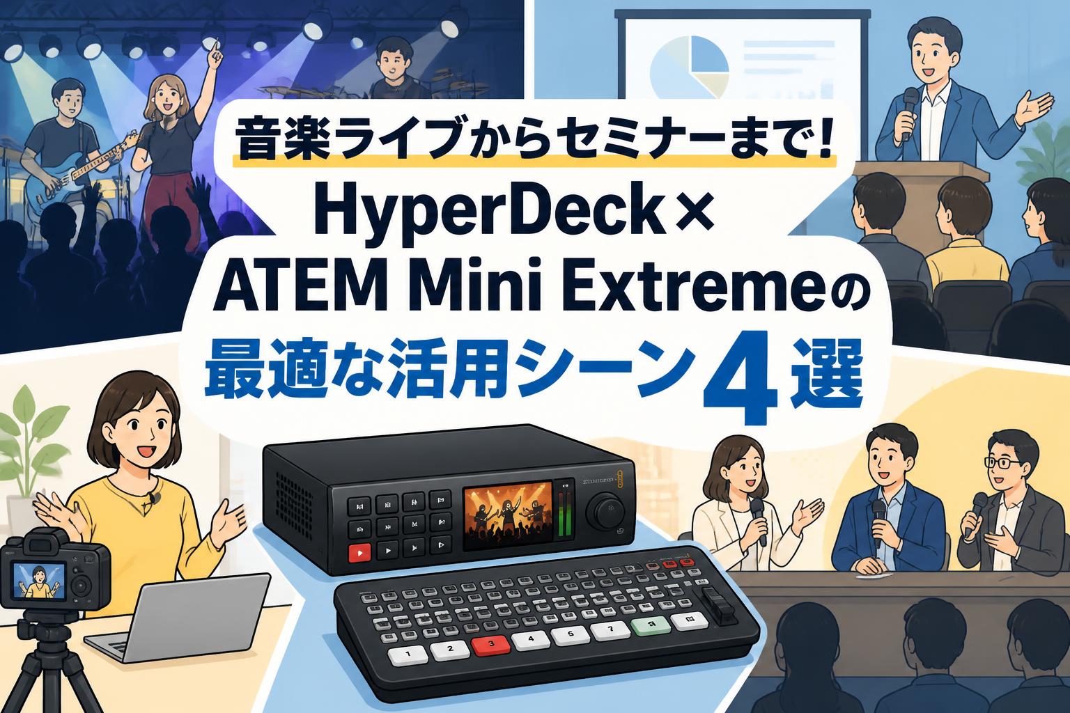 音楽ライブからセミナーまで！HyperDeck×ATEM Mini Extremeの最適な活用シーン4選