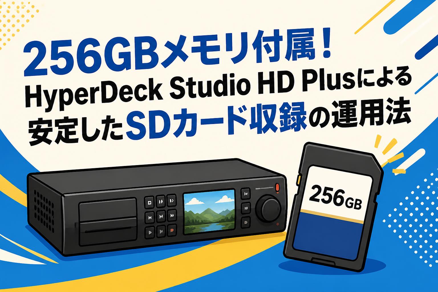256GBメモリ付属！HyperDeck Studio HD Plusによる安定したSDカード収録の運用法